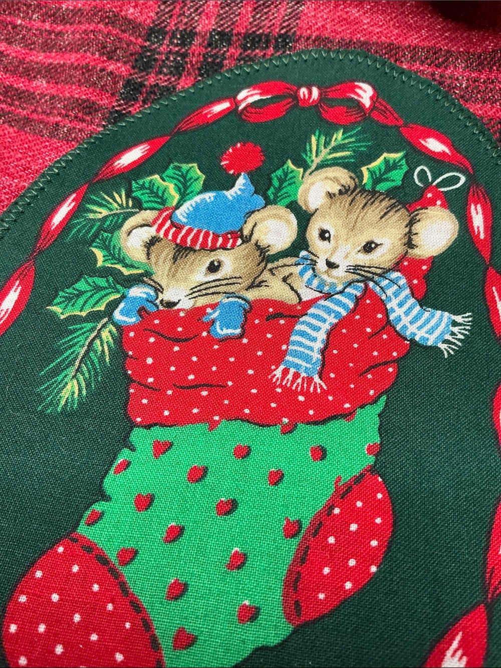 Christmas Kitsch Upcycled Top Tree Deer Star Racoon Bunny Holiday - Picture 4 of 15